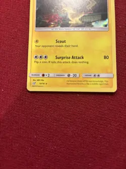 Detective Pikachu 10/18 HOLO Rare Sun & Moon Detective Pikachu Pokemon Card 2019 - Image 4