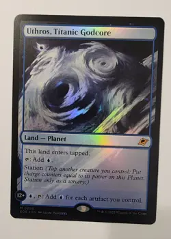 Mtg Edge Of Eternities Uthros, Titanic Godcore NM Foil - Image 1
