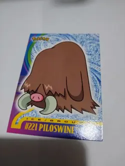 Mint/Nm Pokemon#221 Piloswine Card 2001 Topps Animation Edition Johto Series 1 - Image 1