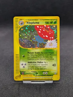 Pokemon Card Vileplume H31/H32 Aquapolis Holo Rare WOTC Swirl LP/Played - Image 1