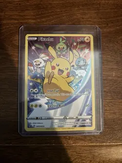 Pikachu SWSH020 Sword & Shield Holo Full Art Black Star Promo Pokemon Card NM/M - Image 1
