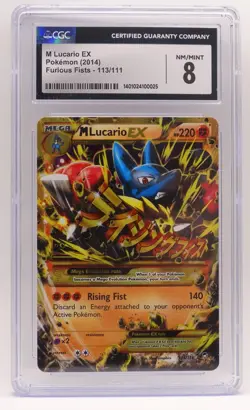M Lucario EX 113/111 Furious Fists Promo Pokemon Card CGC 8 NM/Mint - Image 1