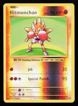 Hitmonchan 62/108 Reverse Holo Rare XY Evolutions Pokemon Card - Image 1