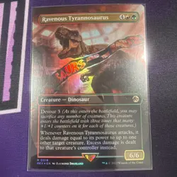 Ravenous Tyrannosaurus (Borderless) -Foil slight curling - Image 1