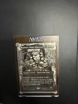 Magic:The Gathering: Raphael, Ninja Destroyer, Gold -Stamped Signature TMNT RARE - Image 2