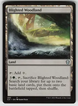 Blighted Woodland U Commander 2021 280 MTG - Image 1