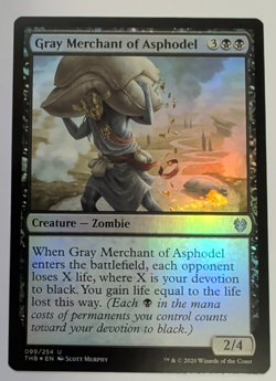 1x ~ Gray Merchant of Asphodel ~ *FOIL* NM MTG Theros Beyond Death *Startropic* - Image 1