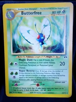 Pokemon TCG Butterfree 19/75 Neo Discovery Non Holo English Vintage - Image 1