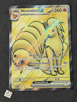 Ninetales ex 186/165 - Scarlet Violet 151 Full Art Ultra Rare Pokemon NM - Image 1