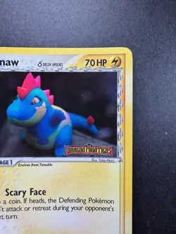 2005 POKEMON CROCONAW EX DRAGON FRONTIERS REVERSE HOLO 27/101 STAMPED - Image 3