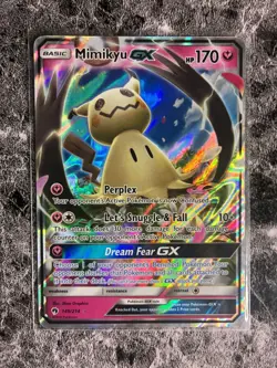 Pokemon TCG Mimikyu GX 149/214 Holo Rare GX Lost Thunder 2018 NM - Image 1