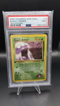 Koga's Grimer [1st Edition] 78/133 — PSA 9 (MINT) — Vintage Pokemon Card — WotC - Image 1