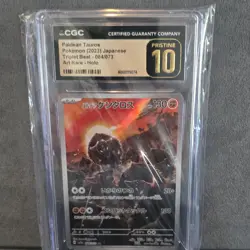 Pokemon Paldean Tauros Triplet Beat 084/073 CGC Japanese Art Rare pristine 10 - Image 1