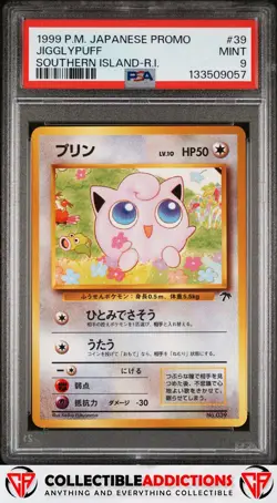 1999 Pokemon Japanese Promo #39 Jigglypuff Southern Island-R.I. PSA 9 - Image 1