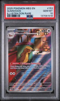 Gumshoos 153/132 Mega Evolution Illustration Rare Psa 10 Pokemon TCG - Image 1