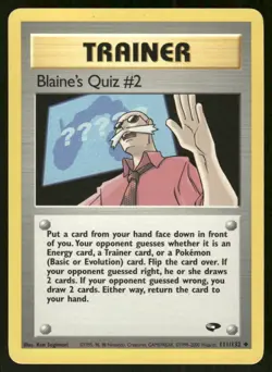 Pokemon Tcg Blaine's Quiz #2 #111 Pokemon Gym Challenge LP - Image 1
