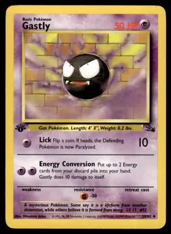 1999 Classic - Fossil First 1st Edition UNplayed Gastly #33 - Image 1