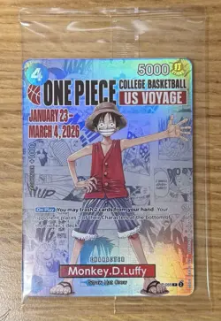 Bandai Namco ONE PIECE CARD GAME US VOYAGE Monkey.D.Luffy Promo Holo - Image 1