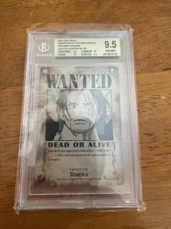 OP09 Wanted Poster Shanks SP SR Emperors in the New World BGS 9.5 - Image 1