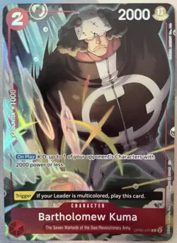 2025 BARTHOLOMEW KUMA OP05-011 ONE PIECE SEVEN WARLORDS OF THE SEA SET PROMO - Image 1