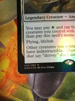 C6731 MTG MAGIC M20 CORE SET 2020 SERPHARA, SKY'S BLADE #036 FOIL HP RARE - Image 4