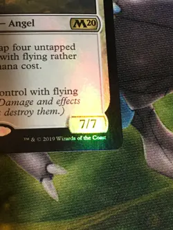 C6731 MTG MAGIC M20 CORE SET 2020 SERPHARA, SKY'S BLADE #036 FOIL HP RARE - Image 5