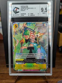 One Piece TCG OP14 - Roronoa Zoro- OP12-0113 TR - French🇫🇷 grade CCC 9.5 - Image 1