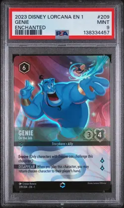 2023 Disney Lorcana Genie On the Job Enchanted #209 The First Chapter PSA 9 ENG - Image 1