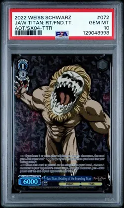 JAW TITAN: RETAKING OF THE FOUNDING TITAN 072 2022 WEISS SCHWARZ ATTACK ON TITAN - Image 1