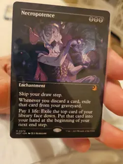 Necropotence (Anime Borderless) Wilds of Eldraine: Enchanting Tales Regular - Image 1