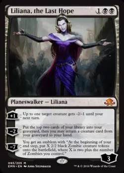 1 x Liliana, the Last Hope - Eldritch Moon - Moderate Play - MTG - Image 1