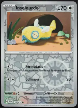 Carte Pokemon Insolourdo 120/159 Reverse Aventures Ensemble Francais - Image 1