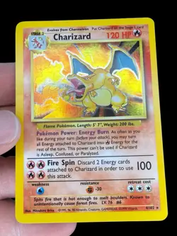 Charizard 4/102 Base Set Holo Rare English Pokemon TCG Card - Image 2