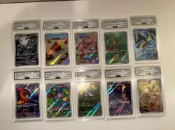 10 x Pokemon Cards Graded by AGS Grade 10 Gem Mint Bundle Lot - Image 3