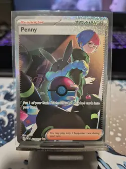 Pokemon TCG Penny Paldean Fates Holo Card 239/091 Special Illustration Rare - Image 1
