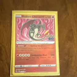 Pokemon Radiant Charizard 011/078 Holo Radiant Rare Pokemon GO 160HP English - Image 1