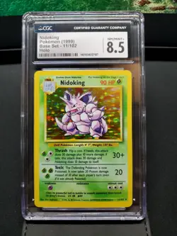 CGC 8.5 NM/MINT+ Nidoking holo, unlimited 11/102 Pokemon - Image 1