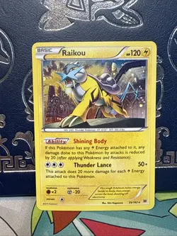 Raikou 55/162 XY Breakthrough Cosmos Holofoil Rare Holo Pokemon Card MP - Image 1