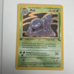 Pokemon Muk 13/62 Fossil Holo 1st Ed WOTC 1999 - Image 1