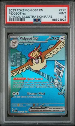 Pokemon Pidgeot Special Illustration Rare Obsidian Flames 225/197 PSA9 - Image 1