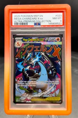 Pokemon Mega Charizard X ex 023 ME Black Star Promos PSA 8 Fast Shipping - Image 1