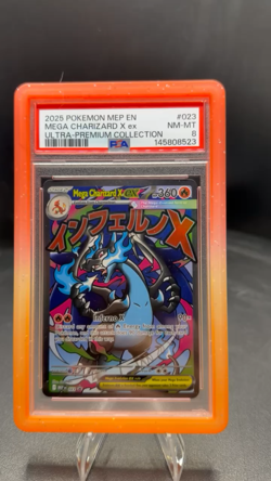 Pokemon Mega Charizard X ex 023 ME Black Star Promos PSA 8 Fast Shipping - Image 2