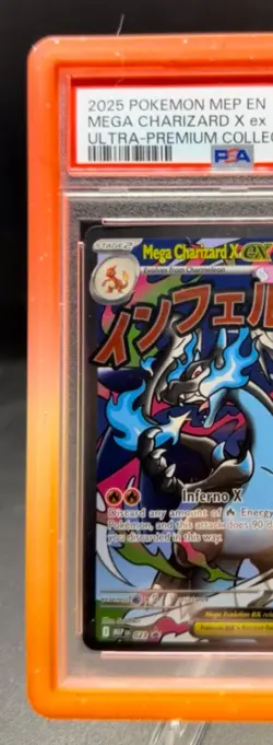 Pokemon Mega Charizard X ex 023 ME Black Star Promos PSA 8 Fast Shipping - Image 4