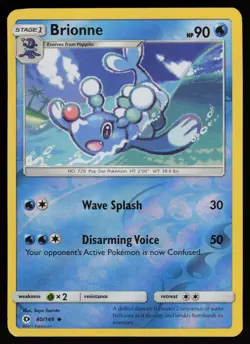 BRIONNE 40/149 UNCOMMON SM BASE SET POKEMON REVERSE HOLO NM/M - Image 1