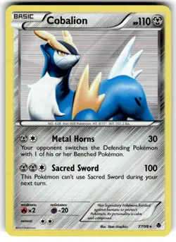 Pokemon tcg Emerging Powers #77/98 Cobalion Holo Rare NM - Image 1
