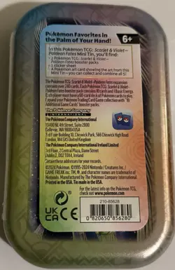 Pokemon TCG Scarlet & Violet Paldean Fates Mini Tin (Smoliv) | Brand New Sealed - Image 2