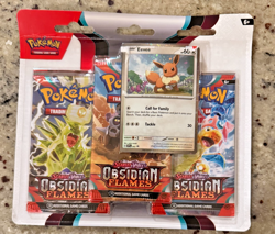 Pokemon TCG: Obsidian Flames 3 Pack Blister Eevee Card - Image 1