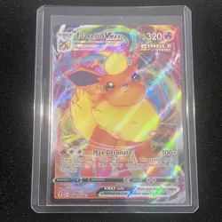 Pokemon TCG Flareon Vmax Sword & Shield Mfg: Evolving Skies 018/203 Ultra Rare - Image 1