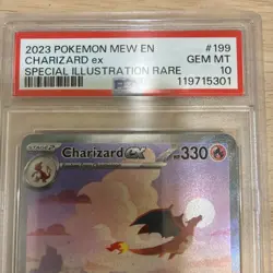 Charizard EX #199 PSA 10 Gem Mint Pokemon Holo Scarlet & Violet 151 Series - Image 4