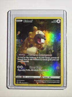 Pokemon TCG Bidoof GG29/GG70 Crown Zenith Galarian Gallery Ultra Rare Holo M4 - Image 1
